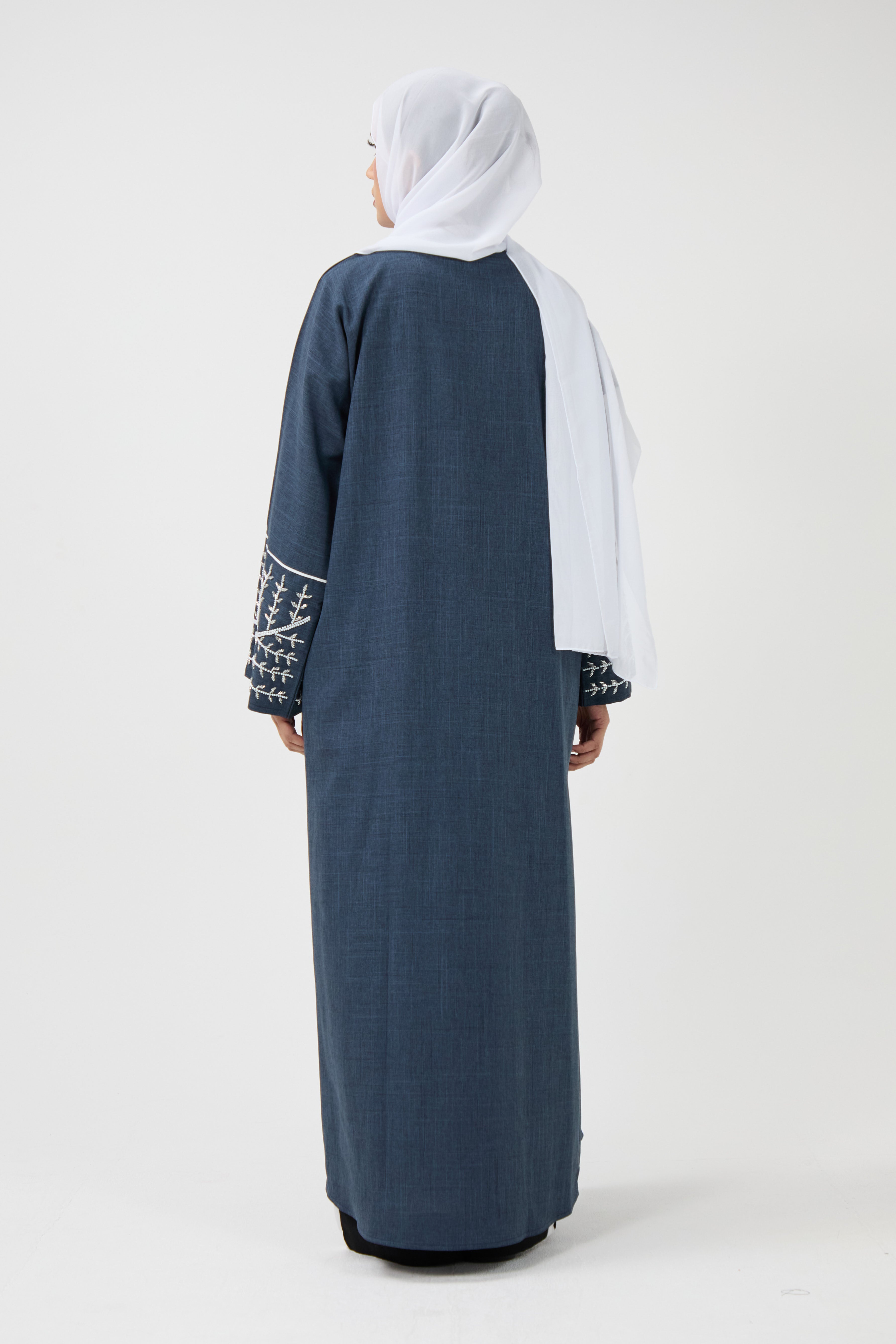 Draped Collar Luxury Abaya